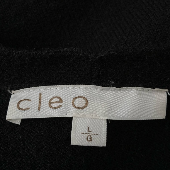 CLEO cozy black cardigan, drop pockets. Size L - Picture 3 of 4